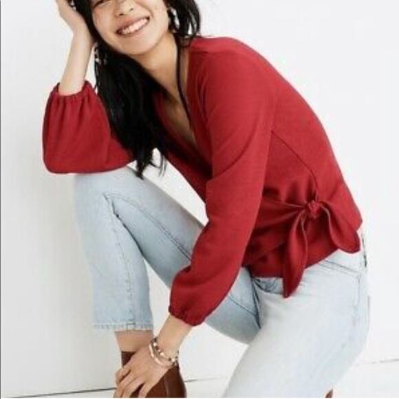 Madewell Tops - Madewell Texture and Thread Crepe Wrap Top